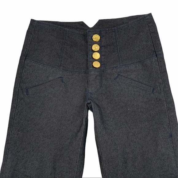 Edgy Bermuda Length Jeans Shorts - Picture 3 of 10